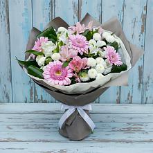 Букет цветов из:  Герберы, Альстромерии и Хризантемы #REPLACE_PRED# Новосысоевке