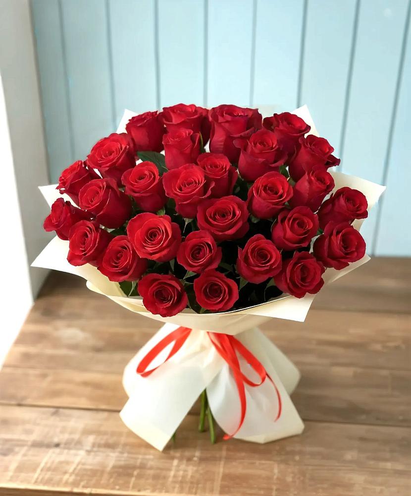 Букет 29 Красных роз в Новосысоевке