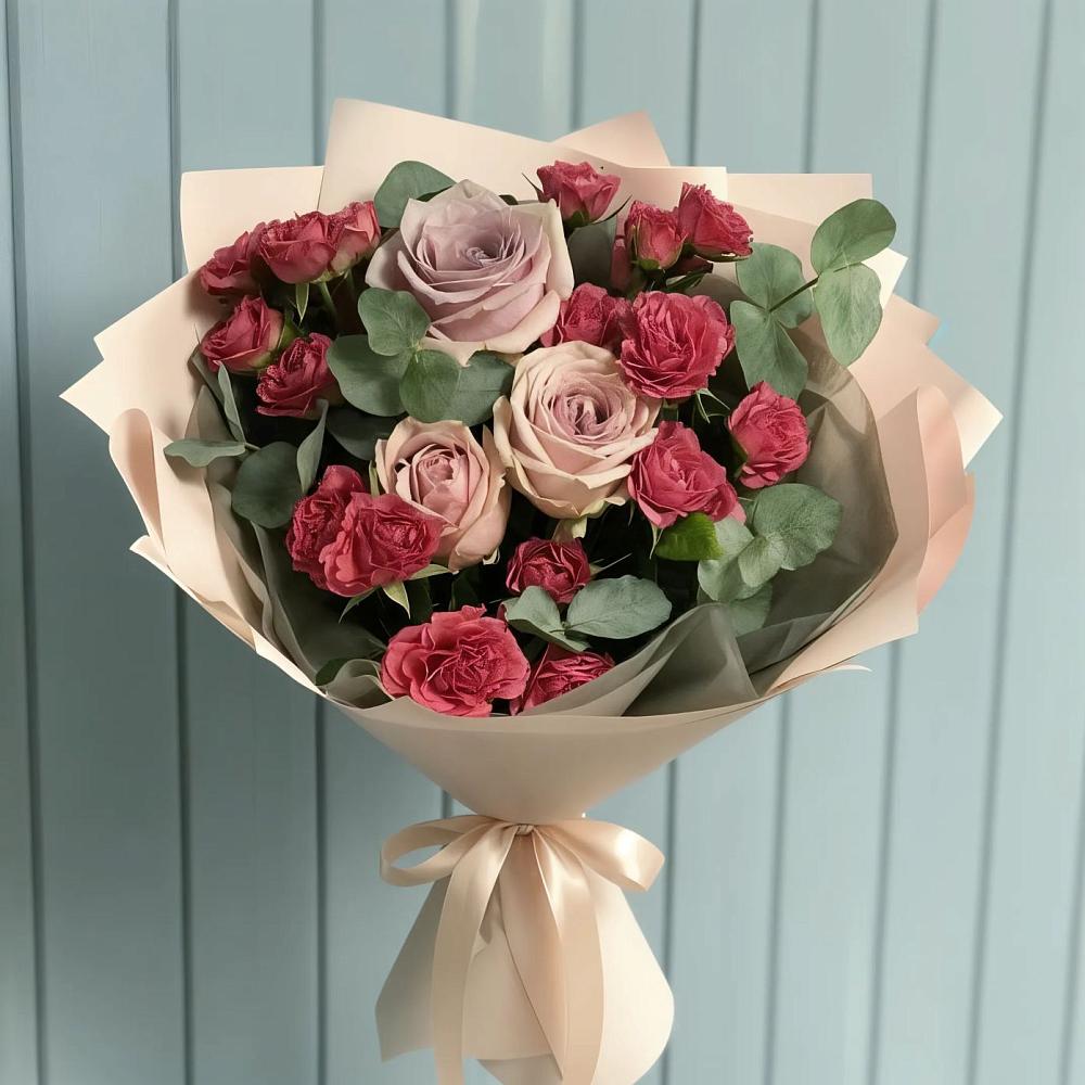 Букет цветов из: Гвоздики и Розы в Новосысоевке