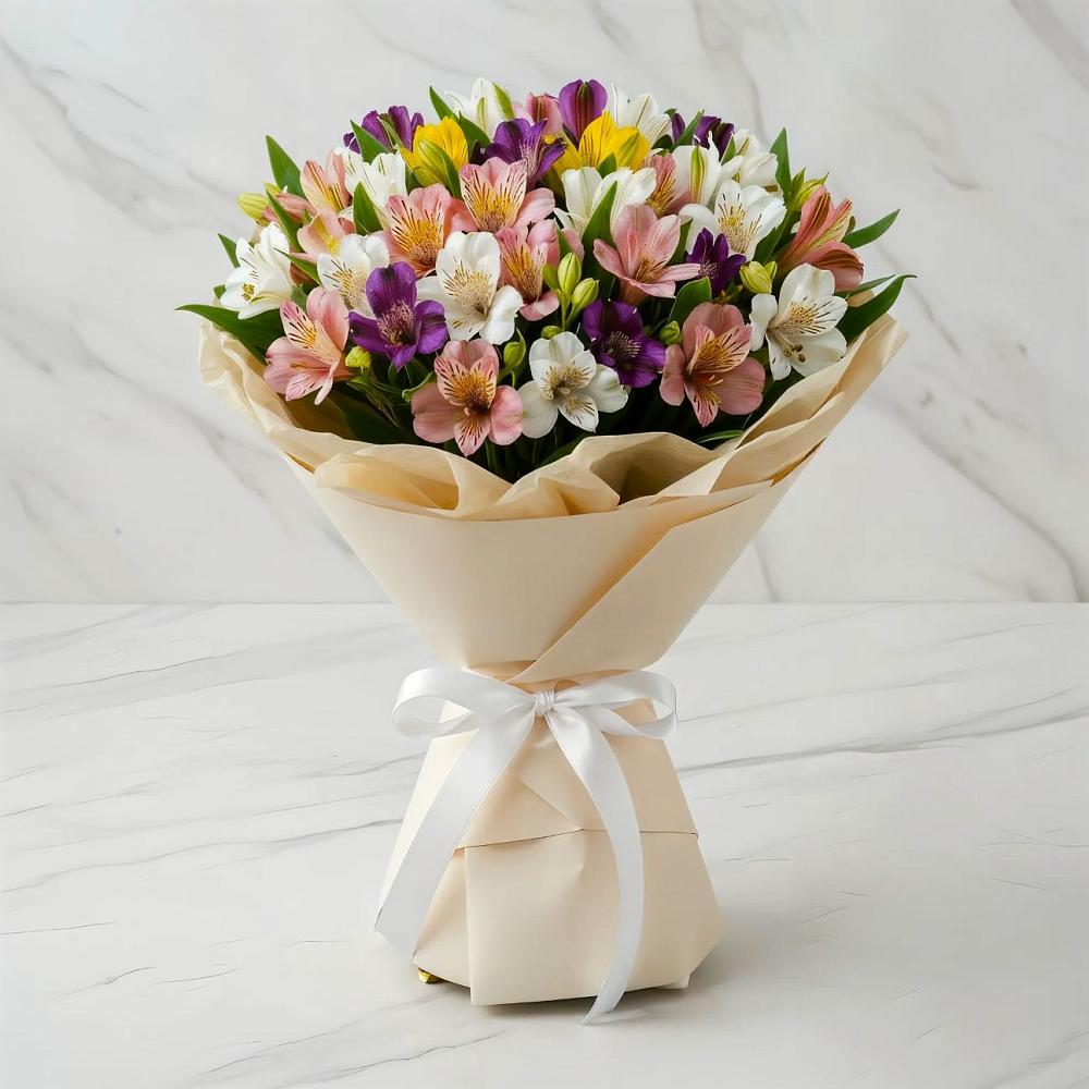 Букет цветов из: Альстромерии в Новосысоевке