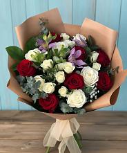 Букет цветов из:  Розы и Альстромерии в Новосысоевке