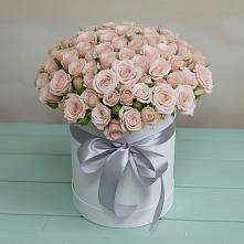 Цветочная композиция из Розы в шляпной коробке в Новосысоевке