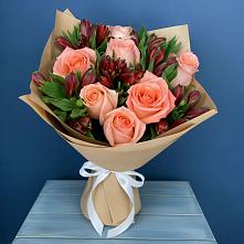 Букет цветов из:  Розы и Альстромерии в Новосысоевке