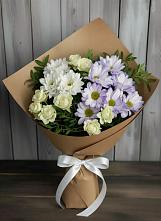 Букет цветов из:  Хризантемы и Розы в Новосысоевке