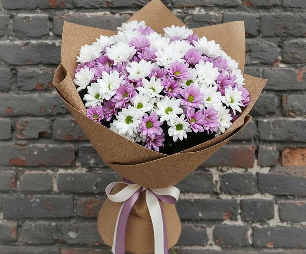 Букет цветов из: Хризантемы в Новосысоевке