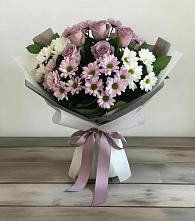 Букет цветов из:  Хризантемы и Розы #REPLACE_PRED# Новосысоевке