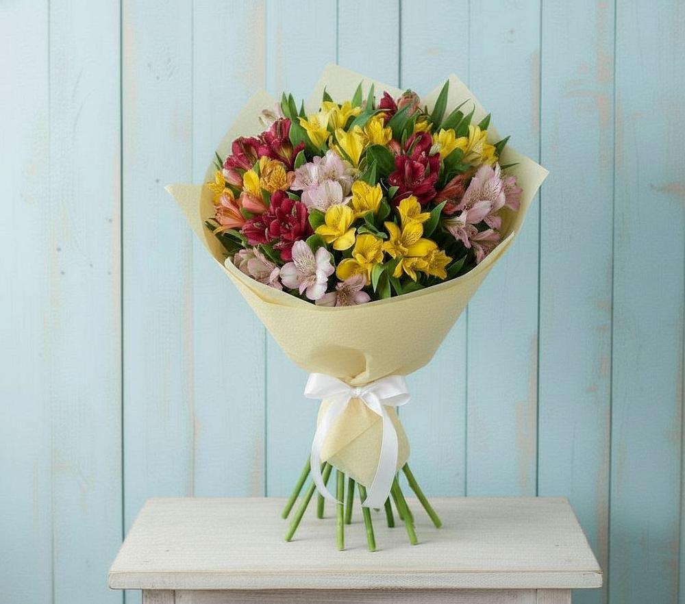Букет цветов из: Альстромерии в Новосысоевке