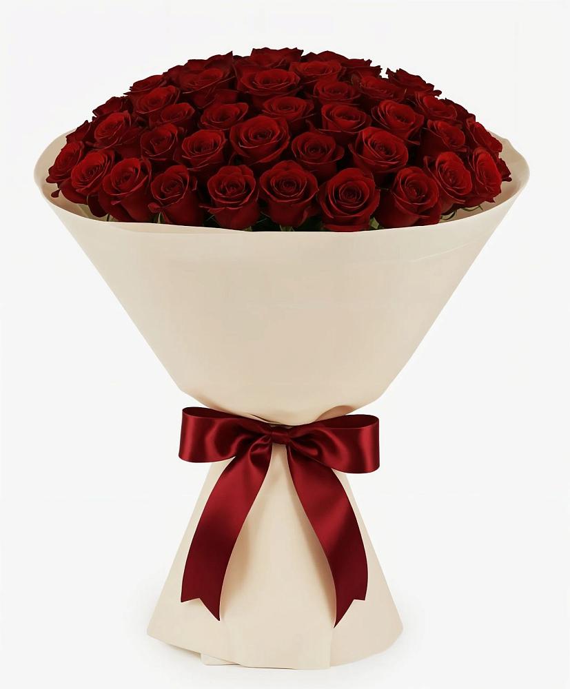 Букет 101 Бордовая роза Блэк Бакарра в Новосысоевке