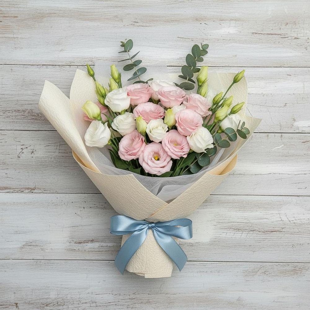 Букет цветов из: Лизиантусы в Новосысоевке